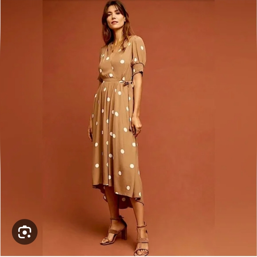Maeve Bernice Polka Dot Wrap Dress